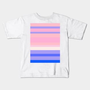 Pastel Pink and Purple Stripes Pattern Kids T-Shirt